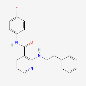 N-(4-fluorophenyl)-2-[(2-phenylethyl)amino]nicotinamide