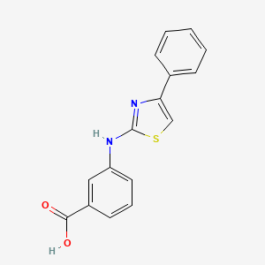 molecular formula C16H12N2O2S B5527312 3-[(4-phenyl-1,3-thiazol-2-yl)amino]benzoic acid 