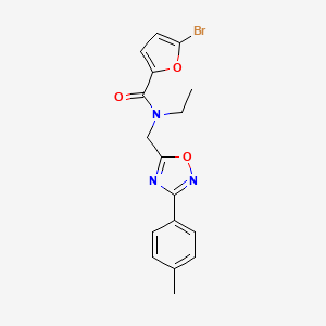molecular formula C17H16BrN3O3 B5527325 5-bromo-N-ethyl-N-{[3-(4-methylphenyl)-1,2,4-oxadiazol-5-yl]methyl}-2-furamide 