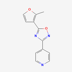 molecular formula C12H9N3O2 B5527338 4-[5-(2-methyl-3-furyl)-1,2,4-oxadiazol-3-yl]pyridine 