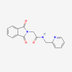 molecular formula C16H13N3O3 B5527348 2-(1,3-dioxo-1,3-dihydro-2H-isoindol-2-yl)-N-(2-pyridinylmethyl)acetamide 