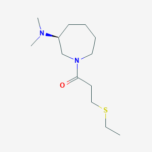 molecular formula C13H26N2OS B5527357 (3S)-1-[3-(ethylthio)propanoyl]-N,N-dimethylazepan-3-amine 