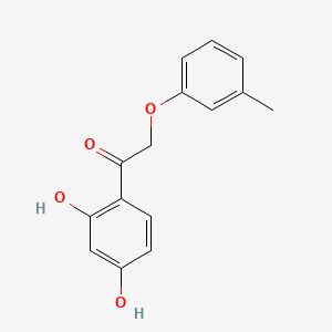 molecular formula C15H14O4 B5527389 1-(2,4-二羟基苯基)-2-(3-甲基苯氧基)乙酮 CAS No. 137987-85-0