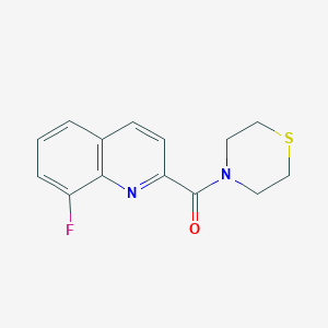 molecular formula C14H13FN2OS B5527402 8-fluoro-2-(4-thiomorpholinylcarbonyl)quinoline 