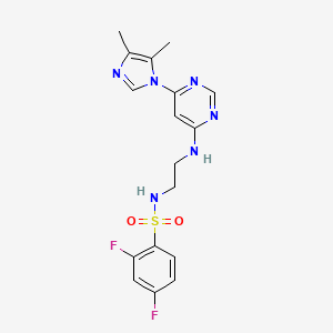 N-(2-{[6-(4,5-dimethyl-1H-imidazol-1-yl)-4-pyrimidinyl]amino}ethyl)-2,4-difluorobenzenesulfonamide