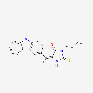 molecular formula C21H21N3OS B5527424 3-butyl-5-[(9-methyl-9H-carbazol-3-yl)methylene]-2-thioxo-4-imidazolidinone 