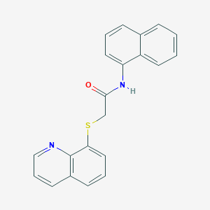 molecular formula C21H16N2OS B5527427 N-1-naphthyl-2-(8-quinolinylthio)acetamide 