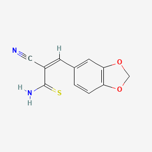 molecular formula C11H8N2O2S B5527447 3-(1,3-benzodioxol-5-yl)-2-cyano-2-propenethioamide 