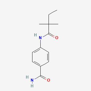 molecular formula C13H18N2O2 B5527454 4-[(2,2-dimethylbutanoyl)amino]benzamide 