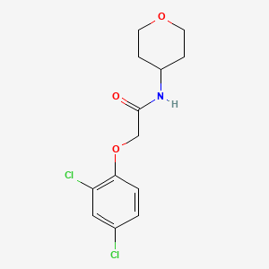 molecular formula C13H15Cl2NO3 B5527481 2-(2,4-dichlorophenoxy)-N-(tetrahydro-2H-pyran-4-yl)acetamide 