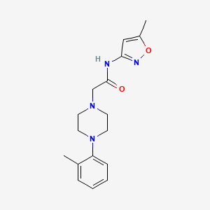 molecular formula C17H22N4O2 B5527505 N-(5-methylisoxazol-3-yl)-2-[4-(2-methylphenyl)piperazin-1-yl]acetamide 