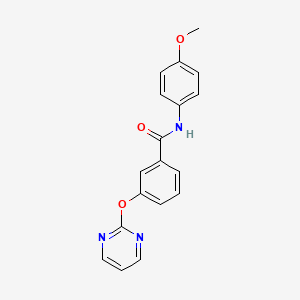 molecular formula C18H15N3O3 B5527514 N-(4-methoxyphenyl)-3-(2-pyrimidinyloxy)benzamide 