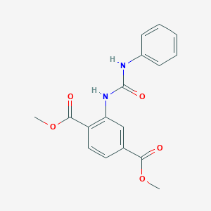 molecular formula C17H16N2O5 B5527527 dimethyl 2-[(anilinocarbonyl)amino]terephthalate 