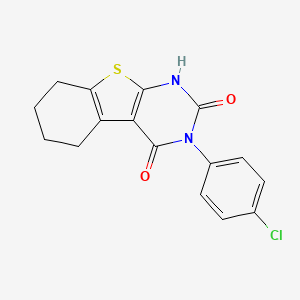 molecular formula C16H13ClN2O2S B5527535 3-(4-chlorophenyl)-5,6,7,8-tetrahydro[1]benzothieno[2,3-d]pyrimidine-2,4(1H,3H)-dione 