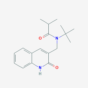 molecular formula C18H24N2O2 B5527547 N-(tert-butyl)-N-[(2-hydroxy-3-quinolinyl)methyl]-2-methylpropanamide 