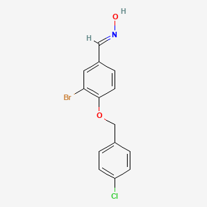 molecular formula C14H11BrClNO2 B5527556 3-bromo-4-[(4-chlorobenzyl)oxy]benzaldehyde oxime 