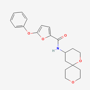 molecular formula C20H23NO5 B5527563 N-1,9-dioxaspiro[5.5]undec-4-yl-5-phenoxy-2-furamide 