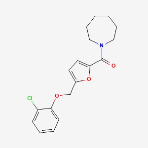 molecular formula C18H20ClNO3 B5527569 1-{5-[(2-chlorophenoxy)methyl]-2-furoyl}azepane 