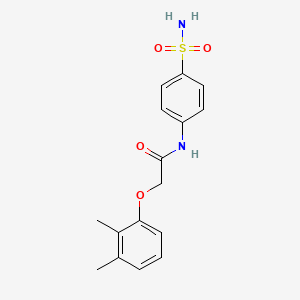 molecular formula C16H18N2O4S B5527591 N-[4-(aminosulfonyl)phenyl]-2-(2,3-dimethylphenoxy)acetamide 