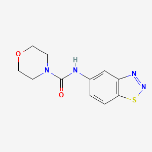 molecular formula C11H12N4O2S B5527608 N-1,2,3-benzothiadiazol-5-yl-4-morpholinecarboxamide 