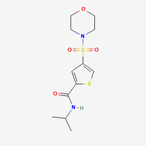 molecular formula C12H18N2O4S2 B5527615 N-isopropyl-4-(4-morpholinylsulfonyl)-2-thiophenecarboxamide 