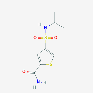 molecular formula C8H12N2O3S2 B5527629 4-[(异丙氨基)磺酰]-2-噻吩甲酰胺 