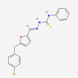 molecular formula C19H16BrN3OS B5527630 5-(4-bromobenzyl)-2-furaldehyde N-phenylthiosemicarbazone 