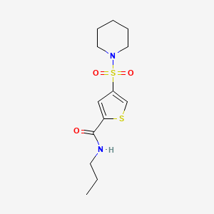 molecular formula C13H20N2O3S2 B5527664 4-(1-piperidinylsulfonyl)-N-propyl-2-thiophenecarboxamide 