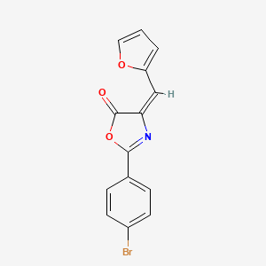 molecular formula C14H8BrNO3 B5527681 2-(4-bromophenyl)-4-(2-furylmethylene)-1,3-oxazol-5(4H)-one 