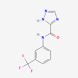 molecular formula C10H7F3N4O B5527696 N-[3-(trifluoromethyl)phenyl]-1H-1,2,4-triazole-3-carboxamide 