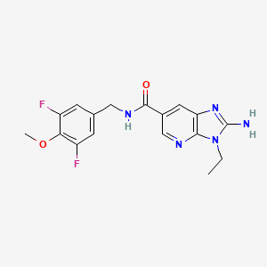 molecular formula C17H17F2N5O2 B5527704 2-amino-N-(3,5-difluoro-4-methoxybenzyl)-3-ethyl-3H-imidazo[4,5-b]pyridine-6-carboxamide 