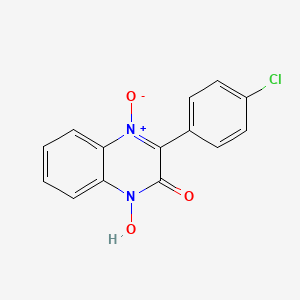 molecular formula C14H9ClN2O3 B5527710 3-(4-chlorophenyl)-1-hydroxy-2(1H)-quinoxalinone 4-oxide 