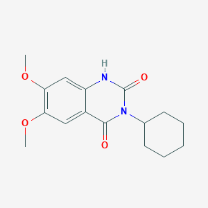 molecular formula C16H20N2O4 B5527756 3-cyclohexyl-6,7-dimethoxy-2,4(1H,3H)-quinazolinedione 