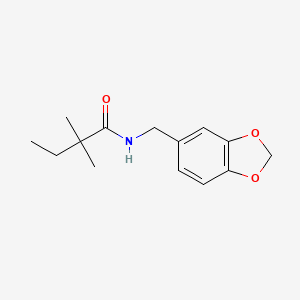 molecular formula C14H19NO3 B5527778 N-(1,3-benzodioxol-5-ylmethyl)-2,2-dimethylbutanamide 