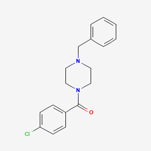 molecular formula C18H19ClN2O B5527790 1-苄基-4-(4-氯苯甲酰)哌嗪 
