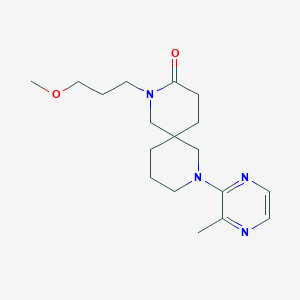 molecular formula C18H28N4O2 B5527812 2-(3-methoxypropyl)-8-(3-methyl-2-pyrazinyl)-2,8-diazaspiro[5.5]undecan-3-one 
