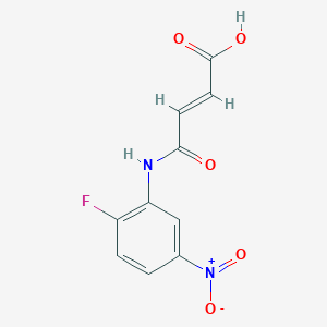 molecular formula C10H7FN2O5 B5527855 4-[(2-fluoro-5-nitrophenyl)amino]-4-oxo-2-butenoic acid 