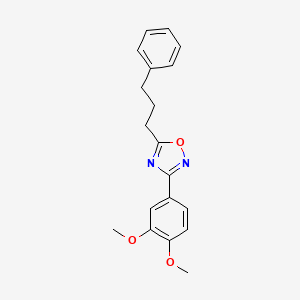 molecular formula C19H20N2O3 B5527858 3-(3,4-dimethoxyphenyl)-5-(3-phenylpropyl)-1,2,4-oxadiazole 
