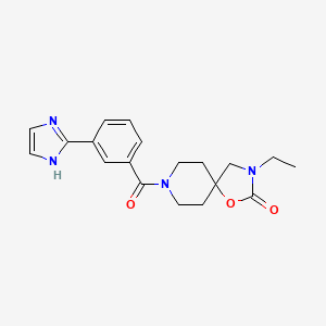 molecular formula C19H22N4O3 B5527870 3-ethyl-8-[3-(1H-imidazol-2-yl)benzoyl]-1-oxa-3,8-diazaspiro[4.5]decan-2-one 