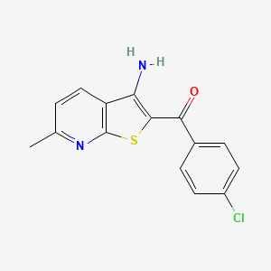 molecular formula C15H11ClN2OS B5527902 (3-amino-6-methylthieno[2,3-b]pyridin-2-yl)(4-chlorophenyl)methanone 