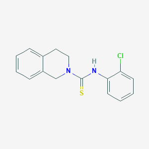 molecular formula C16H15ClN2S B5527909 N-(2-chlorophenyl)-3,4-dihydro-2(1H)-isoquinolinecarbothioamide 