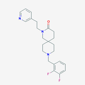 molecular formula C23H27F2N3O B5527938 9-(2,3-difluorobenzyl)-2-(2-pyridin-3-ylethyl)-2,9-diazaspiro[5.5]undecan-3-one 