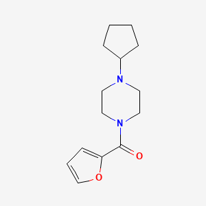 molecular formula C14H20N2O2 B5528035 1-cyclopentyl-4-(2-furoyl)piperazine 