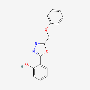 molecular formula C15H12N2O3 B5528051 2-[5-(phenoxymethyl)-1,3,4-oxadiazol-2-yl]phenol 