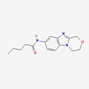 molecular formula C15H19N3O2 B5528052 N-(3,4-dihydro-1H-[1,4]oxazino[4,3-a]benzimidazol-8-yl)pentanamide 