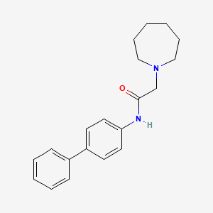 molecular formula C20H24N2O B5528063 2-(1-azepanyl)-N-4-biphenylylacetamide 