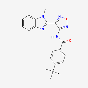 molecular formula C21H21N5O2 B5528139 4-tert-butyl-N-[4-(1-methyl-1H-benzimidazol-2-yl)-1,2,5-oxadiazol-3-yl]benzamide 