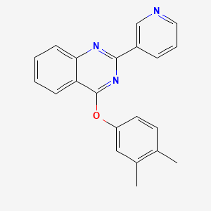 molecular formula C21H17N3O B5528141 4-(3,4-dimethylphenoxy)-2-(3-pyridinyl)quinazoline 