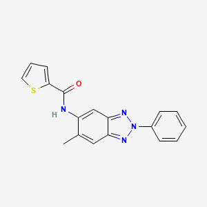 molecular formula C18H14N4OS B5528194 N-(6-methyl-2-phenyl-2H-1,2,3-benzotriazol-5-yl)-2-thiophenecarboxamide 