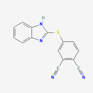 molecular formula C15H8N4S B5528205 4-(1H-苯并咪唑-2-硫基)苯二腈 